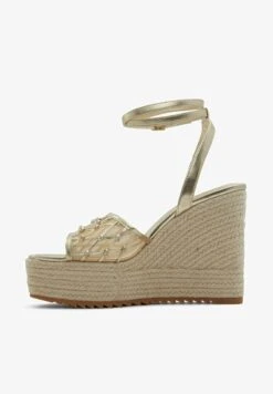 Aldo STRAPPY DELLEN - Keilsandalette - Champagne